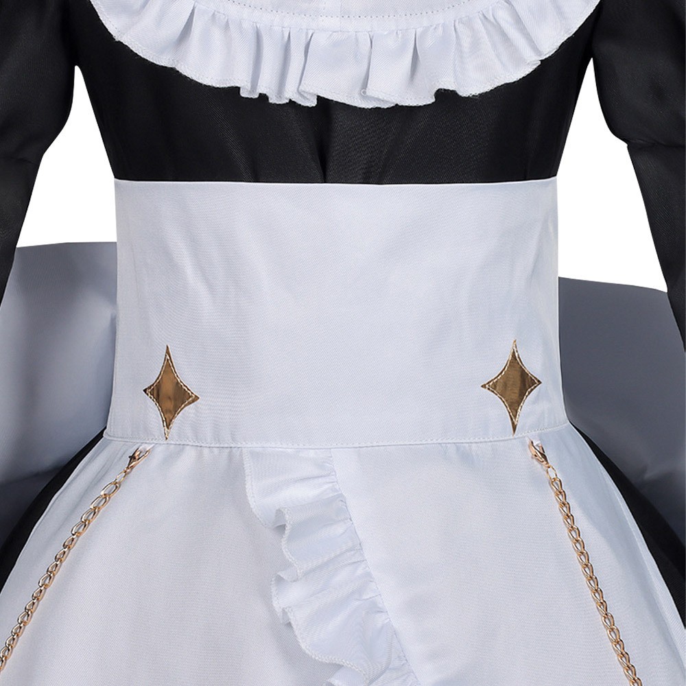 Playing Death Games to Put Food on the Table Benya Women Maid Dress Cosplay Costume Halloween Carnival Outfit
