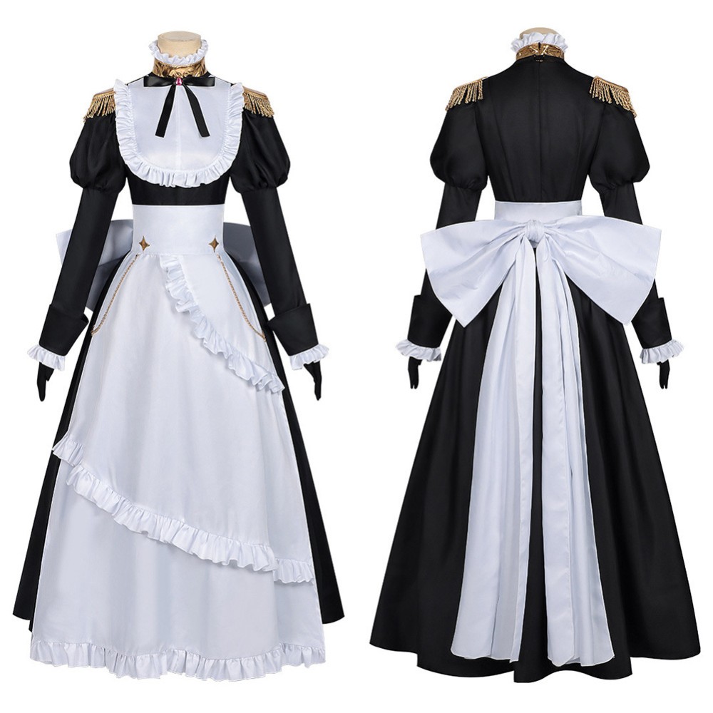 Playing Death Games to Put Food on the Table Benya Women Maid Dress Cosplay Costume Halloween Carnival Outfit