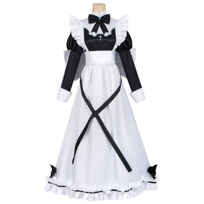 Jouer à des jeux de mort pour mettre de la nourriture sur la table Costume de cosplay de robe de servante Aoi pour femmes Tenue de carnaval d'Halloween