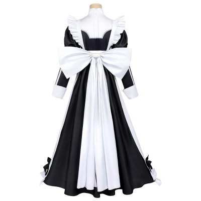 Playing Death Games to Put Food on the Table Aoi Women Maid Dress Cosplay Costume Halloween Carnival Outfit