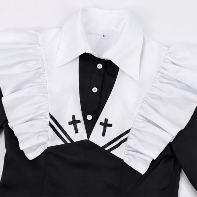 Jouer à des jeux de mort met de la nourriture sur la table Costume de cosplay de Yuuki Sorimachi Tenue de carnaval d'Halloween
