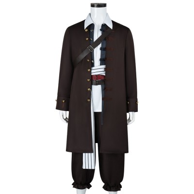 Pirates of the Caribbean Jack Brown Cosplay Costume Halloween Carnival Outfit