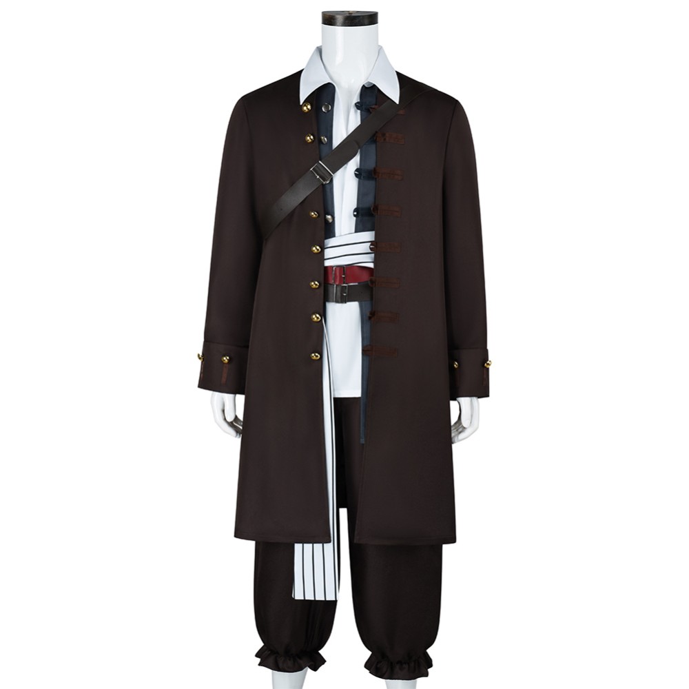 Pirates of the Caribbean Jack Brown Cosplay Costume Halloween Carnival Outfit