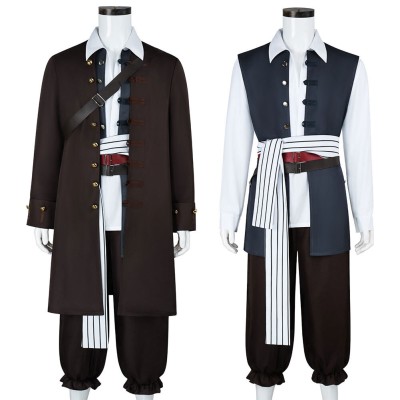 Pirates of the Caribbean Jack Brown Cosplay Costume Halloween Carnival Outfit