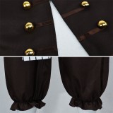Pirates of the Caribbean Jack Brown Cosplay Costume Halloween Carnival Outfit