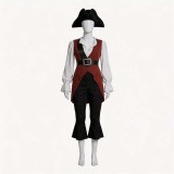 Pirates des Caraïbes Costume de Cosplay pour Femmes Elizabeth Swann Brun Tenue de Halloween Carnaval