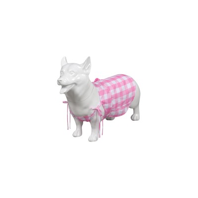 Vêtements pour chien en plaid rose, costume de cosplay, tenue pour Halloween et carnaval
