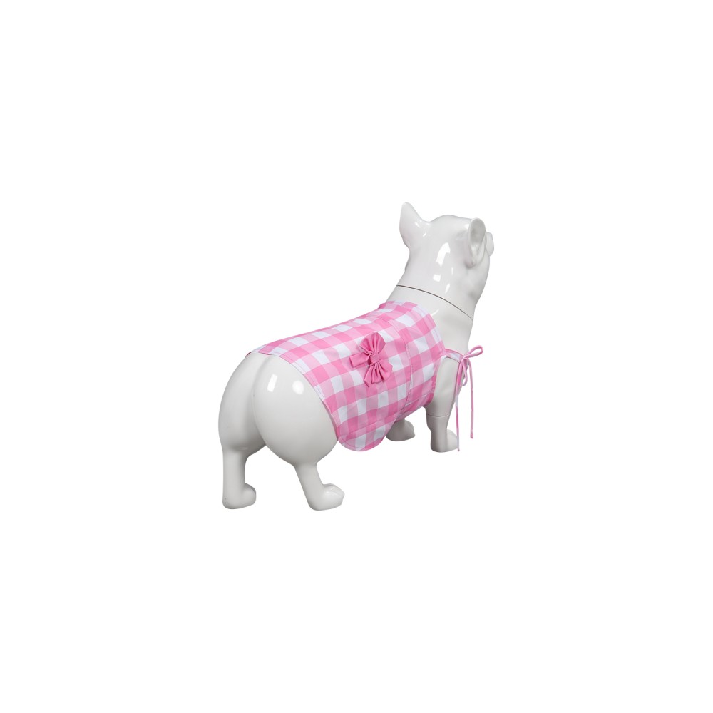 Vêtements pour chien en plaid rose, costume de cosplay, tenue pour Halloween et carnaval