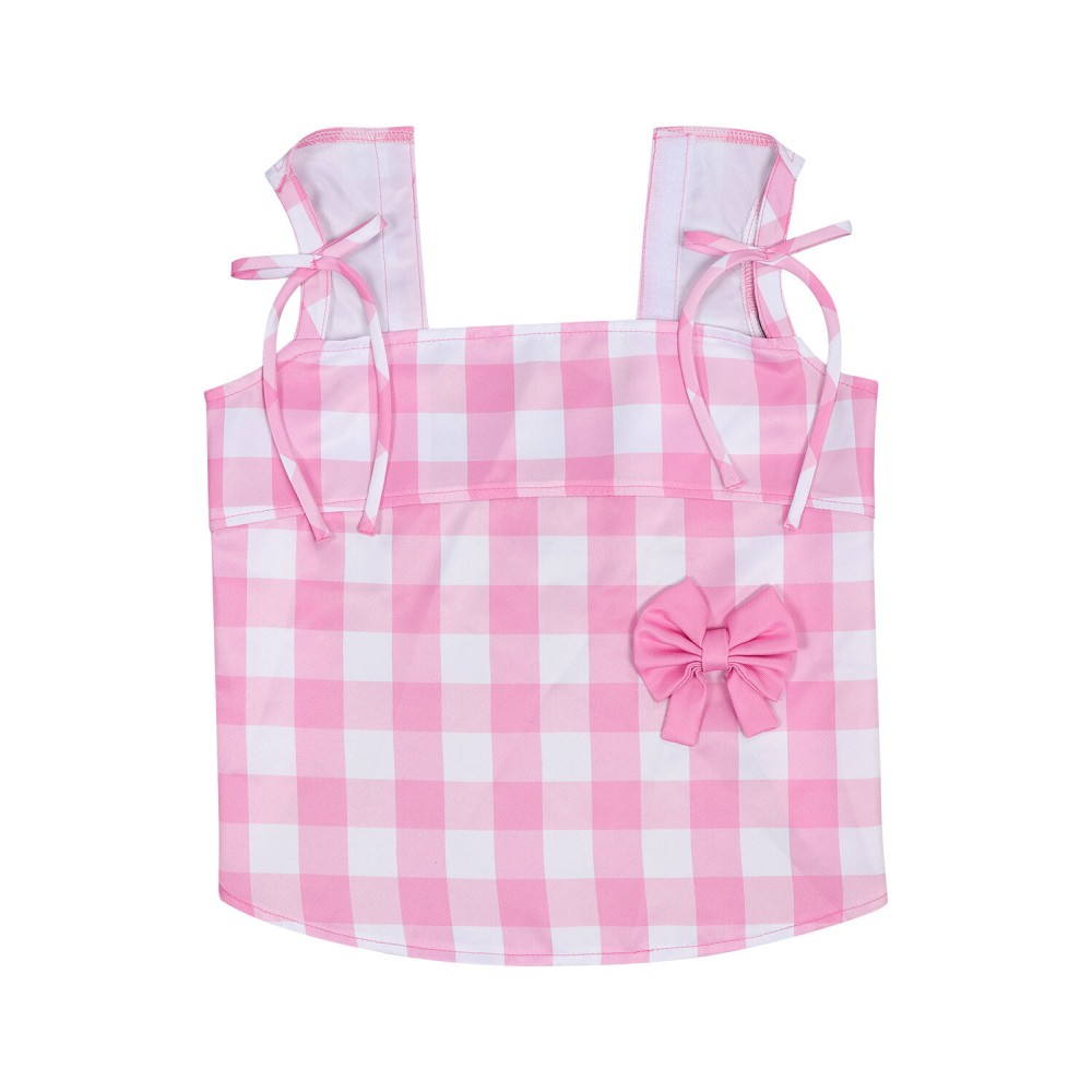 Vêtements pour chien en plaid rose, costume de cosplay, tenue pour Halloween et carnaval