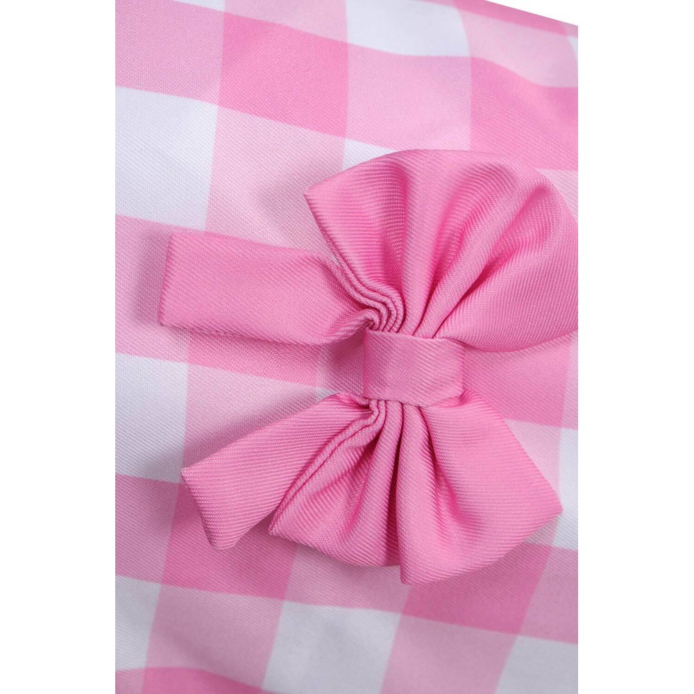 Vêtements pour chien en plaid rose, costume de cosplay, tenue pour Halloween et carnaval