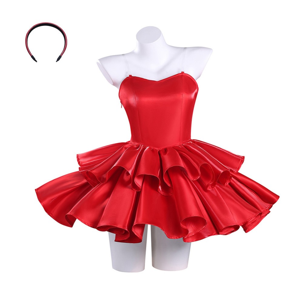 Perfect Blue Mima Kirigoe Red Dress Women Dress Cosplay Costume Halloween Carnival Outfit