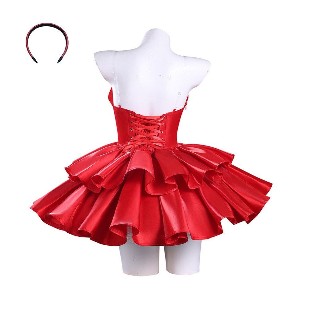 Perfect Blue Mima Kirigoe Red Dress Women Dress Cosplay Costume Halloween Carnival Outfit