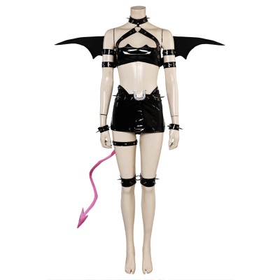 Ensemble de sous-vêtements de démon Scanty de Panty & Stocking with Garterbelt Costume de cosplay pour Halloween Carnaval