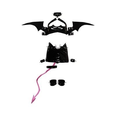 Ensemble de sous-vêtements de démon Scanty de Panty & Stocking with Garterbelt Costume de cosplay pour Halloween Carnaval