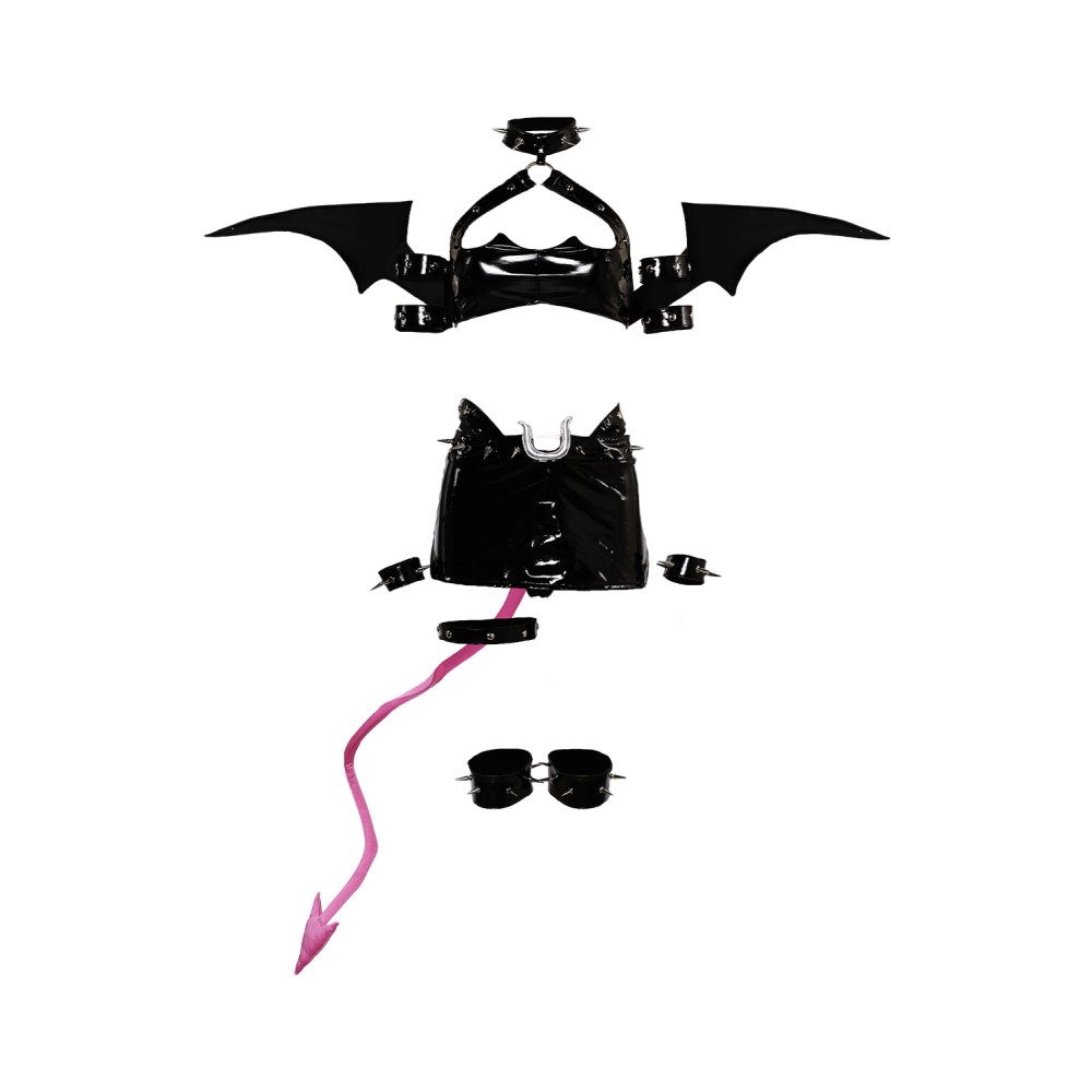 Ensemble de sous-vêtements de démon Scanty de Panty & Stocking with Garterbelt Costume de cosplay pour Halloween Carnaval