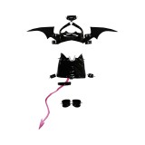 Ensemble de sous-vêtements de démon Scanty de Panty & Stocking with Garterbelt Costume de cosplay pour Halloween Carnaval