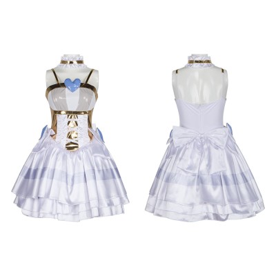 Panty &amp; Stocking Stocking Angel Form White Dress Party Cosplay Costume Halloween Carnival