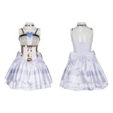Costume de fête Cosplay de l'ange en bas Panty & Stocking, robe blanche, Halloween, carnaval