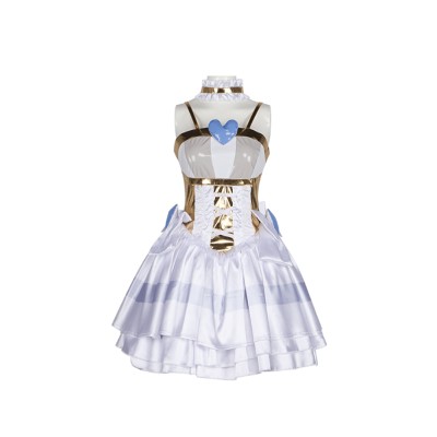 Costume de fête Cosplay de l'ange en bas Panty & Stocking, robe blanche, Halloween, carnaval