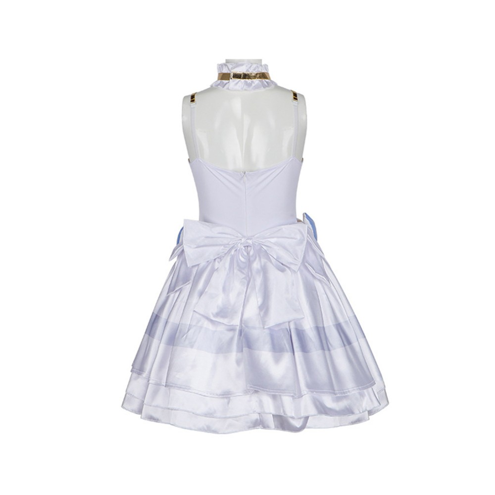 Costume de fête Cosplay de l'ange en bas Panty & Stocking, robe blanche, Halloween, carnaval