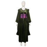 Padme Naberrie Amidala Women Green Velvet Dress Suit Cosplay Costume Halloween Carnival Outfit