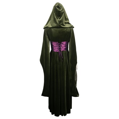 Padme Naberrie Amidala Women Green Velvet Dress Suit Cosplay Costume Halloween Carnival Outfit