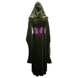 Padme Naberrie Amidala Women Green Velvet Dress Suit Cosplay Costume Halloween Carnival Outfit
