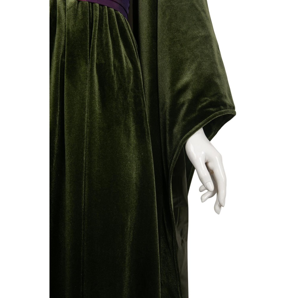 Padme Naberrie Amidala Women Green Velvet Dress Suit Cosplay Costume Halloween Carnival Outfit