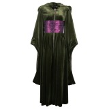 Padme Naberrie Amidala Women Green Velvet Dress Suit Cosplay Costume Halloween Carnival Outfit