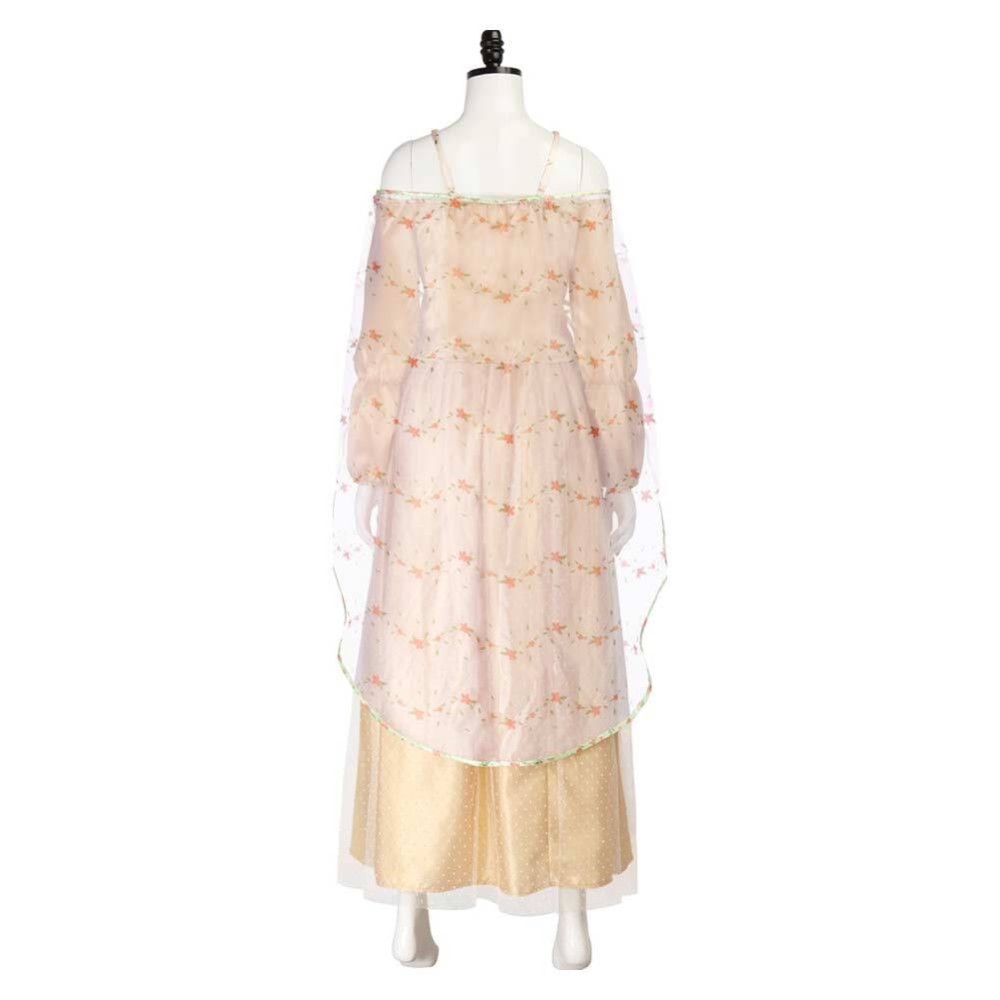 Costume de cosplay Padme Amidala robe jaune ver.2 tenue de Halloween carnaval