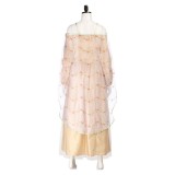 Costume de cosplay Padme Amidala robe jaune ver.2 tenue de Halloween carnaval