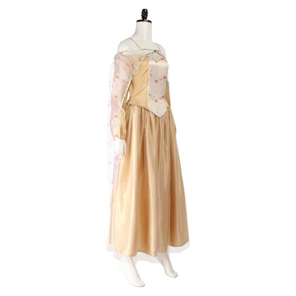 Costume de cosplay Padme Amidala robe jaune ver.2 tenue de Halloween carnaval