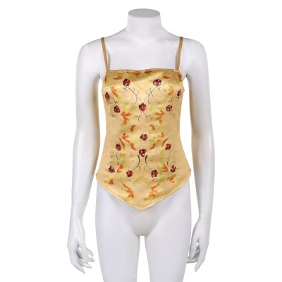Costume de cosplay de haut ceinturé jaune de Padme Amidala pour Halloween et carnaval