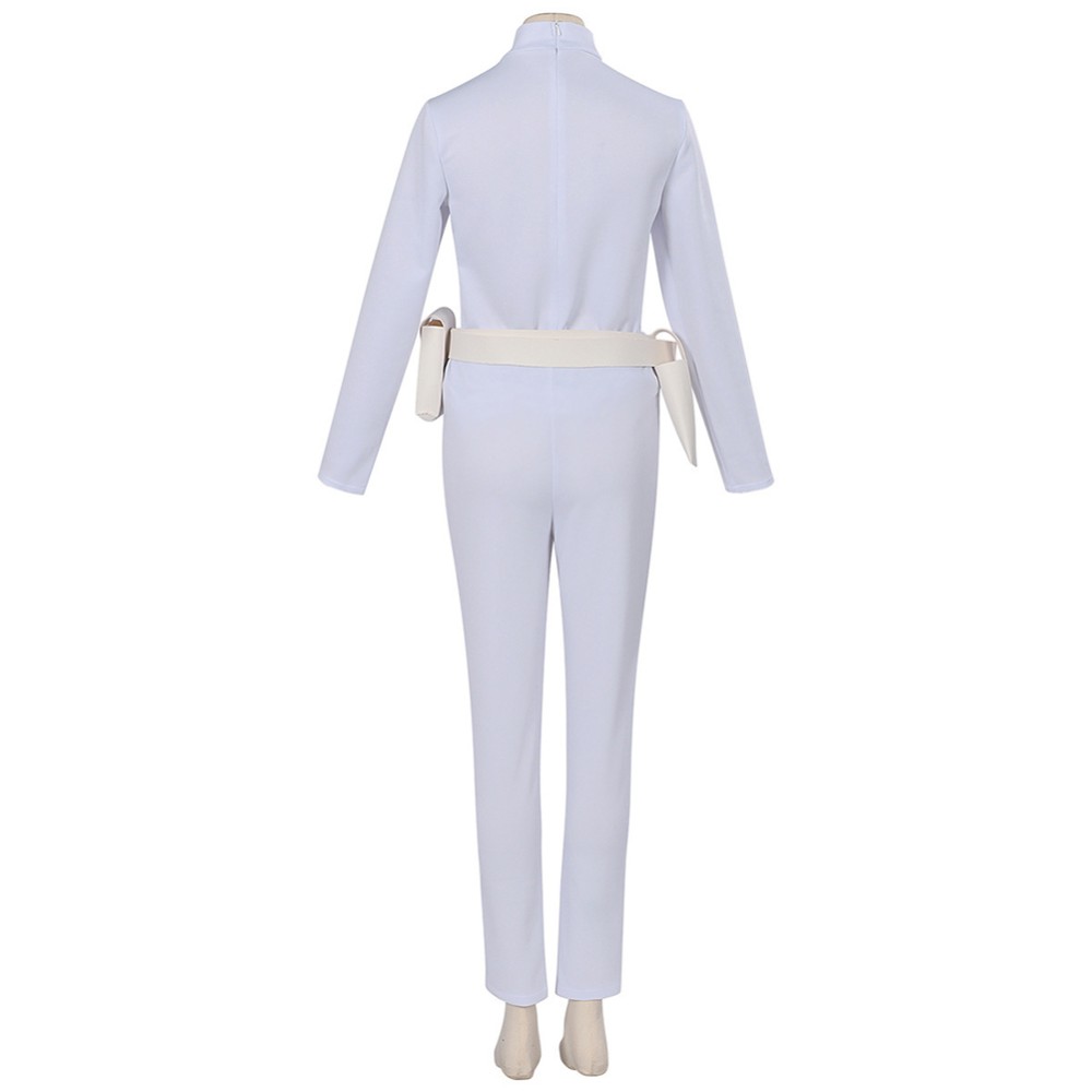 Costume de cosplay pour femmes Padme Amidala blanc, tenue de carnaval d'Halloween