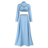 Ensemble de robe bleue pour femmes Padmé Amidala, costume de fête cosplay pour Halloween et carnaval