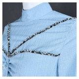Ensemble de robe bleue pour femmes Padmé Amidala, costume de fête cosplay pour Halloween et carnaval