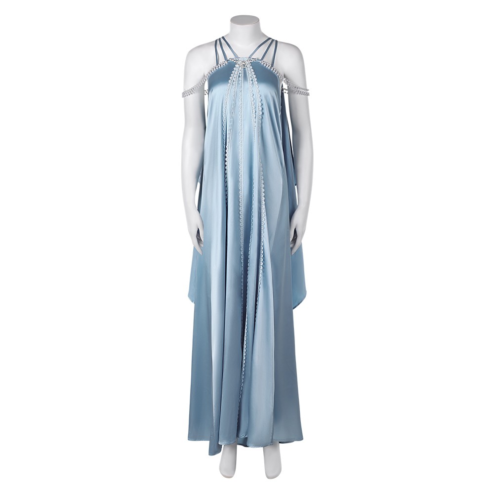 Robe de nuit bleue pour femmes Padme Amidala, pyjama, costume de cosplay, tenue pour Halloween et carnaval