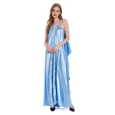 Robe de nuit bleue pour femmes Padme Amidala, pyjama, costume de cosplay, tenue pour Halloween et carnaval