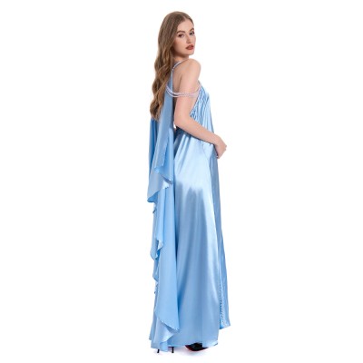 Robe de nuit bleue pour femmes Padme Amidala, pyjama, costume de cosplay, tenue pour Halloween et carnaval