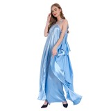 Robe de nuit bleue pour femmes Padme Amidala, pyjama, costume de cosplay, tenue pour Halloween et carnaval