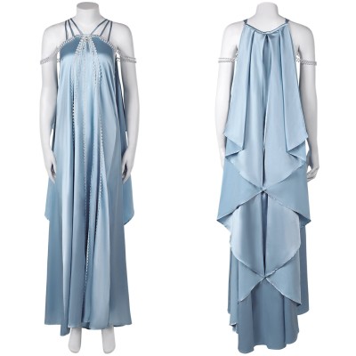 Robe de nuit bleue pour femmes Padme Amidala, pyjama, costume de cosplay, tenue pour Halloween et carnaval