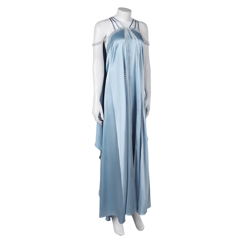 Robe de nuit bleue pour femmes Padme Amidala, pyjama, costume de cosplay, tenue pour Halloween et carnaval