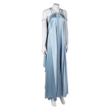 Robe de nuit bleue pour femmes Padme Amidala, pyjama, costume de cosplay, tenue pour Halloween et carnaval
