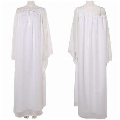 Padme Amidala Femme Robe de Nuit Blanche Vêtements de Nuit Costume de Fête Cosplay Halloween Carnaval