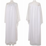 Padme Amidala Femme Robe de Nuit Blanche Vêtements de Nuit Costume de Fête Cosplay Halloween Carnaval