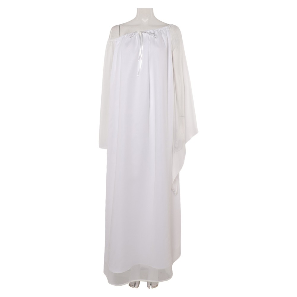 Padme Amidala Femme Robe de Nuit Blanche Vêtements de Nuit Costume de Fête Cosplay Halloween Carnaval