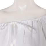 Padme Amidala Femme Robe de Nuit Blanche Vêtements de Nuit Costume de Fête Cosplay Halloween Carnaval