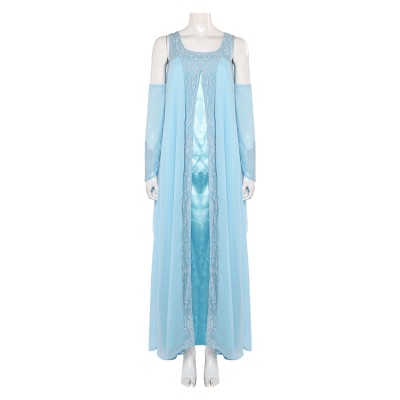 Padme Amidala Woman Blue Nightgown Party Suit Cosplay Costume Halloween Carnival