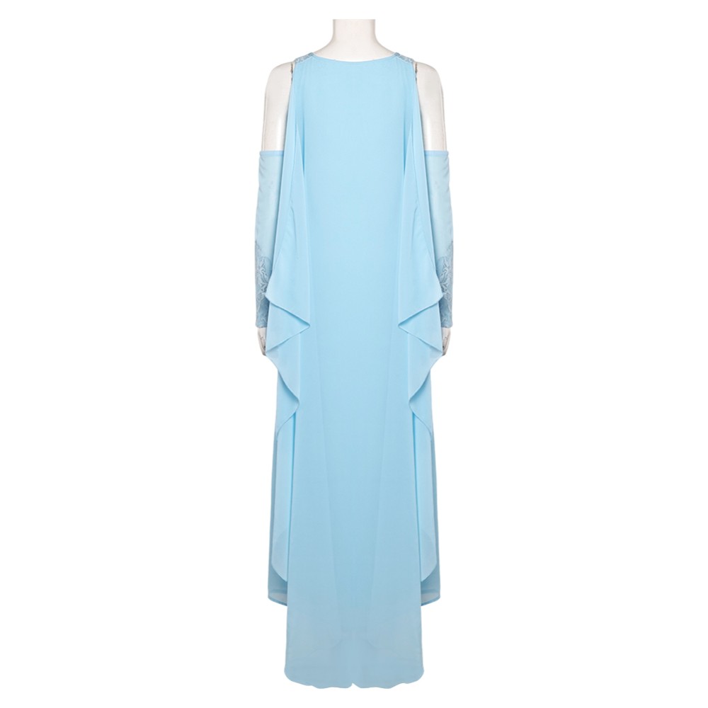 Padme Amidala Woman Blue Nightgown Party Suit Cosplay Costume Halloween Carnival