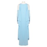 Padme Amidala Woman Blue Nightgown Party Suit Cosplay Costume Halloween Carnival